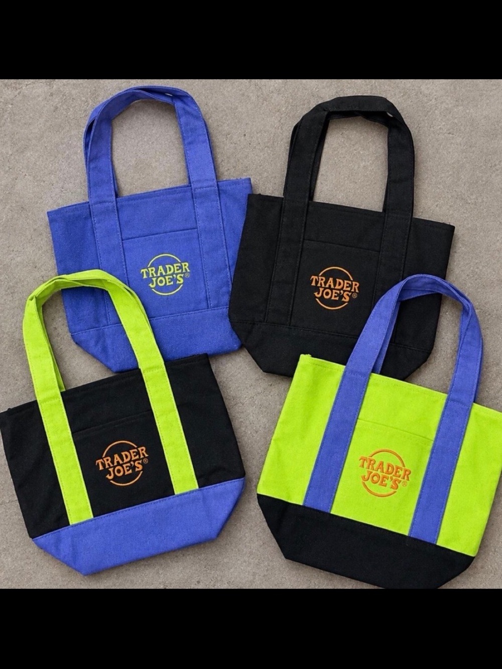 NWT Trader Joes Halloween Mini Totes Set of 4